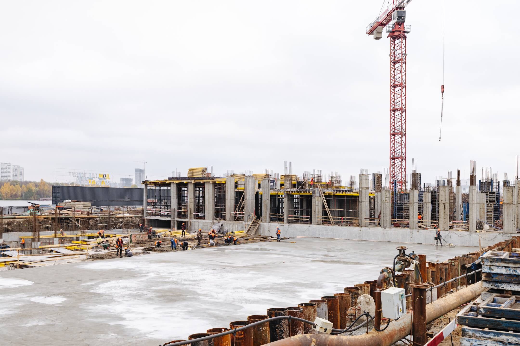 прогресс строительства